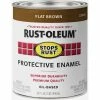 Promo 😀 Rust-Oleum Stops Rust Enamel Flat Brown-QT 🔥 -Rust-Oleum Shop ItemImage 00020066161422 rnw8g7g8w54gcgck95936fb
