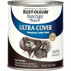 New 😉 Rust-Oleum Painter's Touch Ultra Cover Acrylic Latex Satin Decorator Enamel, Espresso, 1 Qt. 🛒