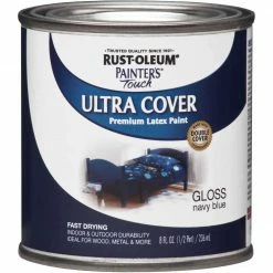 Brand new 👏 Rust-Oleum Painter's Touch Ultra Cover Acrylic Latex Gloss Decorator Enamel, Navy Blue, 1/2 Pt. 🎁