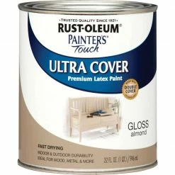 Best Pirce 🌟 Rust-Oleum Painter's Touch Ultra Cover Acrylic Latex Gloss Decorator Enamel, Almond, 1 Qt. 🌟