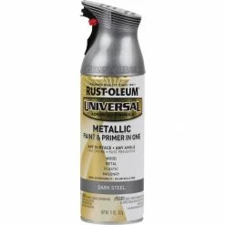 Discount 👏 Rust-Oleum Universal 11 Oz. Metallic Spray Paint, Dark Steel ✨