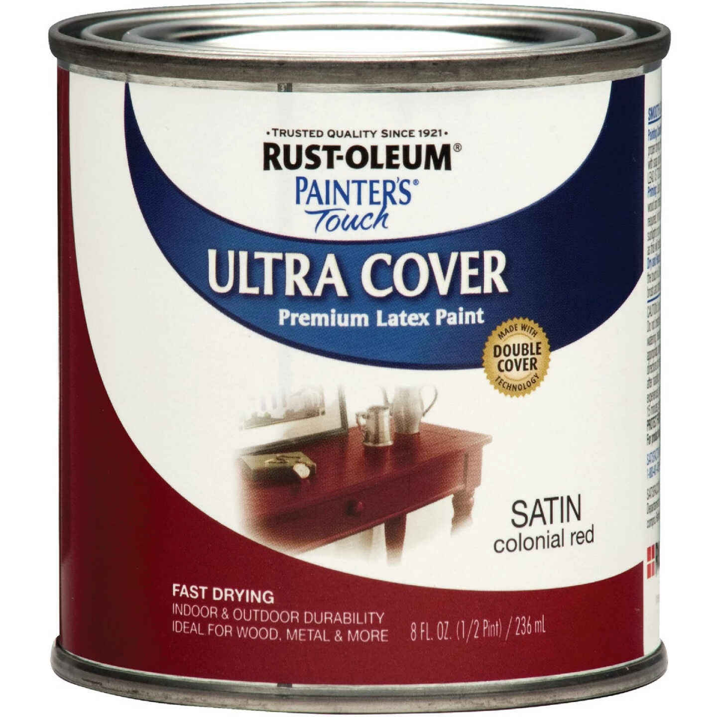 Deals ✔️ Rust-Oleum Painter's Touch Ultra Cover Premium Latex Paint, Satin Colonial Red, 1/2 Pt. ⭐ 3 Deals ✔️ Rust-Oleum Painter's Touch Ultra Cover Premium Latex Paint, Satin Colonial Red, 1/2 Pt. ⭐