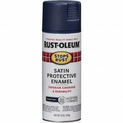 Best reviews of 🌟 Rust-Oleum Stops Rust 12 Oz. Protective Enamel Spray Paint, Satin Classic Navy 🎁