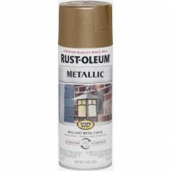 Promo 🎁 Rust-Oleum Stops Rust 11 Oz. Metallic Spray Paint, Antique Brass ⌛