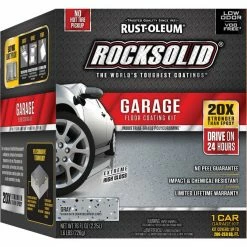Best Sale ⌛ Rust-Oleum RockSolid VOC Free Garage Floor 🧥 Coating Kit, Gray, 76 Oz. ✔️