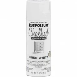 Promo 🥰 Rust-Oleum Chalked 12 Oz. Ultra Matte Spray Paint, Linen White 🎁