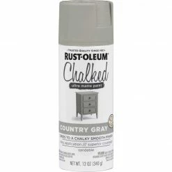 Best Sale 🧨 Rust-Oleum Chalked 12 Oz. Ultra Matte Spray Paint, Country Gray 👏