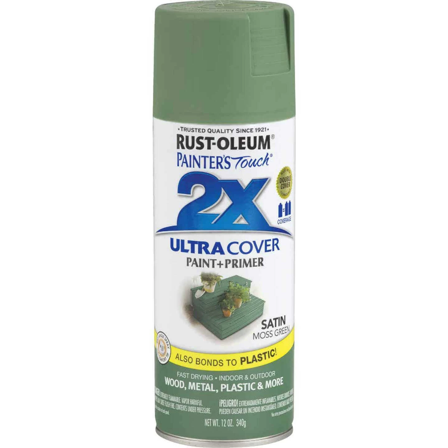 Cheap 🤩 Rust-Oleum Painter's Touch 2X Ultra Cover 12 Oz. Satin Paint + Primer Spray Paint, Moss Green 🎁 4 Cheap 🤩 Rust-Oleum Painter's Touch 2X Ultra Cover 12 Oz. Satin Paint + Primer Spray Paint, Moss Green 🎁 - Image 2