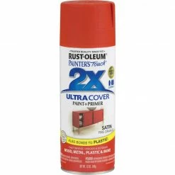 Discount ✨ Rust-Oleum Painter's Touch 2X Ultra Cover 12 Oz. Satin Paint + Primer Spray Paint, Fire Orange ✔️ -Rust-Oleum Shop ItemImage 772203 q5x0kw 1mfb4w 9lh6gy