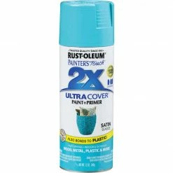 Coupon 🌟 Rust-Oleum Painter's Touch 2X Ultra Cover 12 Oz. Satin Paint + Primer Spray Paint, Seaside 🔥 -Rust-Oleum Shop ItemImage 772217 q5x0l6 59ipa8 fu0bee