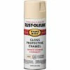 Hot Sale 🧨 Rust-Oleum Stops Rust Almond Gloss 12 Oz. Anti-Rust Spray Paint 🌟