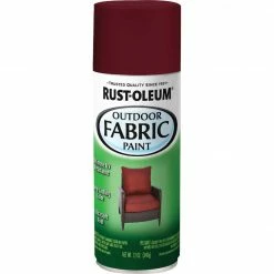 Deals ⌛ Rust-Oleum 12 Oz. Flat/Matte Outdoor Fabric Spray Paint, Dark Red ✨