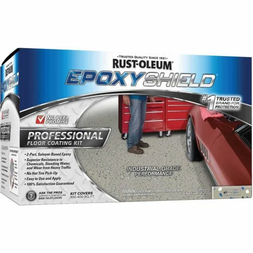 Budget 🧨 Rust-Oleum EpoxyShield Semi-Gloss Professional Industrial Grade Floor 🧥 Coating Kit, Silver Gray, 256 Oz. 😀 -Rust-Oleum Shop ItemImage 774085 q5x1ht 5t2yog 7oxnx4