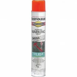 Flash Sale 🎁 Rust-Oleum Professional 26 Oz. Mega Fluorescent Red-Orange Inverted Marking Spray Paint 🎉