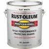 Deals ⭐ Rust-Oleum Professional Oil Based Flat Protective Rust Control Enamel, White, 1 Gal. 🛒