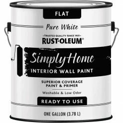 Brand new 🛒 Rust-Oleum Simply Home Flat Pure White Interior Wall Paint, Gallon 👍