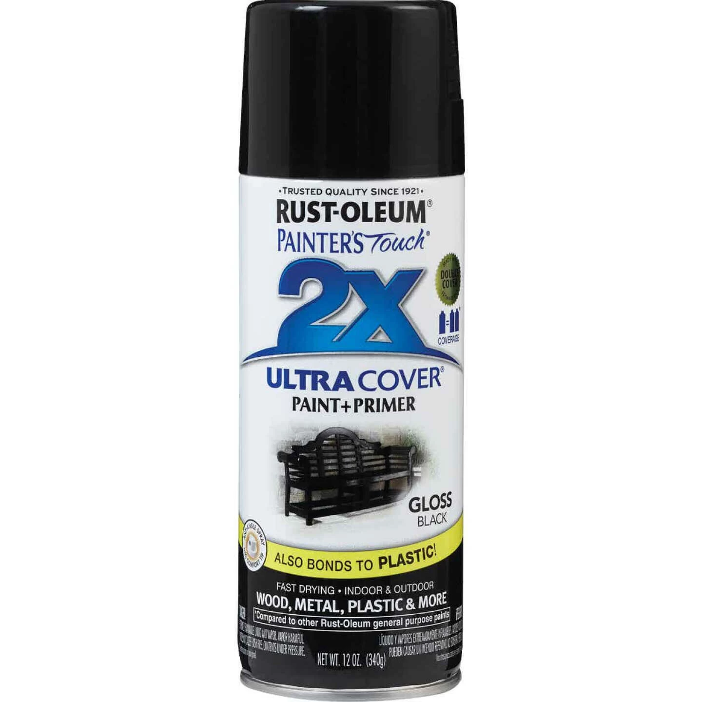 New 💯 Rust-Oleum Painter's Touch 2X Ultra Cover 12 Oz. Gloss Paint + Primer Spray Paint, Black 👍 5 New 💯 Rust-Oleum Painter's Touch 2X Ultra Cover 12 Oz. Gloss Paint + Primer Spray Paint, Black 👍 - Image 3