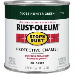 Coupon ✔️ Rust-Oleum Stops Rust Oil Based Gloss Protective Rust Control Enamel, Hunter Green, 1/2 Pt. 🥰