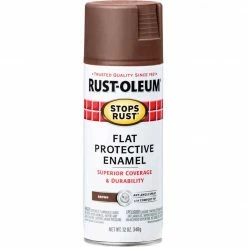 Flash Sale 🎉 Rust-Oleum Stops Rust Brown Flat 12 Oz. Anti-Rust Spray Paint 🎉