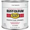 Top 10 🧨 Rust-Oleum Stops Rust Oil Based Flat Protective Rust Control Enamel, White, 1/2 Pt. ⭐