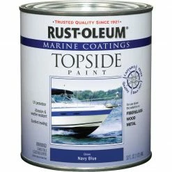 New 👍 Rust-Oleum Gloss Marine Boat Topside Paint, Navy Blue, 1 Qt. 🔥