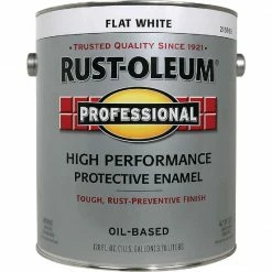 Best deal 🎉 Rust-Oleum Professional Oil-Based Flat VOC Formula Rust Control Enamel, White, 1 Gal. 🎉