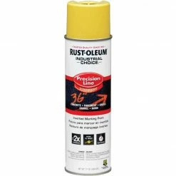 Deals 🎉 Rust-Oleum Industrial Choice Hi-Visibility Yellow 17 Oz. Inverted Marking Spray Paint 🎉