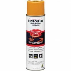 Best reviews of 🎉 Rust-Oleum Industrial Choice Caution Yellow 17 Oz. Inverted Marking Spray Paint 🥰