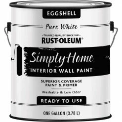 Wholesale 🎉 Rust-Oleum Simply Home Eggshell Pure White Interior Wall Paint, Gallon 😉
