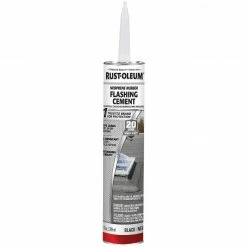 Discount 😀 Rust-Oleum 10.1 Oz. Black Neoprene Rubber Flashing Cement 🥰