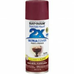 New 😉 Rust-Oleum Painter's Touch 2X Ultra Cover 12 Oz. Satin Paint + Primer Spray Paint, Claret Wine 😍 -Rust-Oleum Shop ItemImage 780711 q5x2o8 3fkk5c g9t5xp