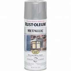 Cheap 🥰 Rust-Oleum Stops Rust 11 Oz. Metallic Satin Spray Paint, Silver 💯