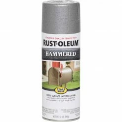 Cheap ✨ Rust-Oleum Silver Metallic 12 Oz. 🔨 Hammered Finish Spray Paint 🧨