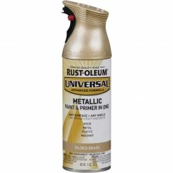 Budget 😀 Rust-Oleum Universal 11 Oz. Metallic Gilded Brass Paint 🌟