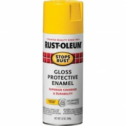 Cheapest 🛒 Rust-Oleum Stops Rust Sunburst Yellow Gloss 12 Oz. Anti-Rust Spray Paint 🔥