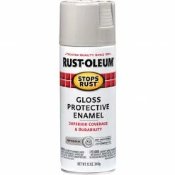 Best Pirce 🌟 Rust-Oleum Stops Rust Pewter Gray Gloss 12 Oz. Anti-Rust Spray Paint ⭐