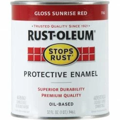 Best deal 🔔 Rust-Oleum Stops Rust Oil Based Gloss Protective Rust Control Enamel, Sunrise Red, 1 Qt. 🔥