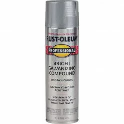 Outlet 😀 Rust-Oleum Professional 20 Oz. Flat Galvanizing Compound Spray Paint, Bright Galvanized 😉