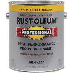 Outlet 🎁 Rust-Oleum Professional Oil-Based Gloss VOC Formula Rust Control Enamel, Safety Yellow, 1 Gal. ⭐
