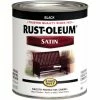 Coupon 👏 Rust-Oleum Stops Rust Oil Based Satin Protective Rust Control Enamel, Black, 1 Qt. 🎁