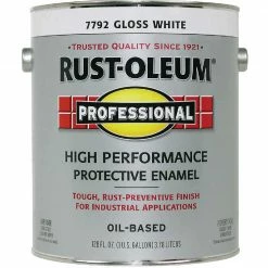 New 🧨 Rust-Oleum Gloss VOC For SCAQMD Professional Enamel, White, 1 Gal. ✨