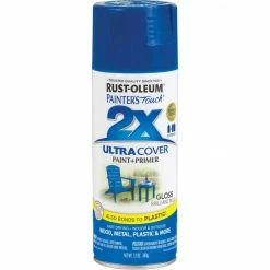 Cheap 🎁 Rust-Oleum Painter's Touch 2X Ultra Cover 12 Oz. Gloss Paint + Primer Spray Paint, Brilliant Blue 🥰 -Rust-Oleum Shop ItemImage 787512 q5x3y8 co5q3k 1m57jx