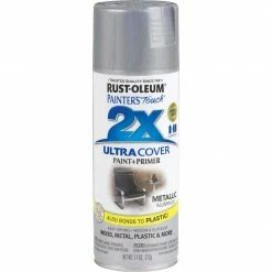 Cheapest 🛒 Rust-Oleum Painter's Touch 2X Ultra Cover 12 Oz. Satin Paint + Primer Spray Paint, Aluminum 🔔 -Rust-Oleum Shop ItemImage 787550 q5x3yc 4u9mb4 8xbqpn