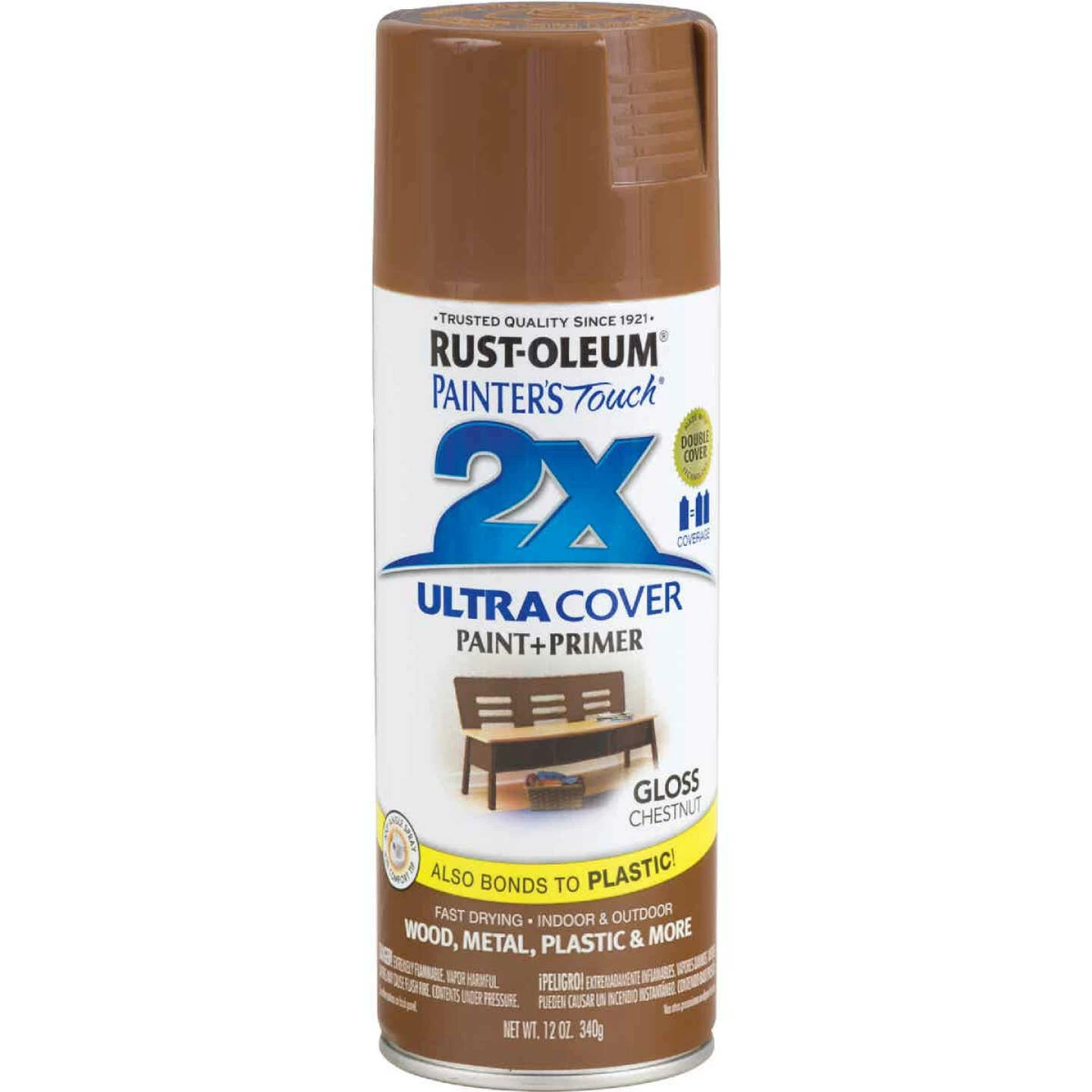 Buy ❤️ Rust-Oleum Painter's Touch 2X Ultra Cover 12 Oz. Gloss Paint + Primer Spray Paint, Chestnut 🎁 4 Buy ❤️ Rust-Oleum Painter's Touch 2X Ultra Cover 12 Oz. Gloss Paint + Primer Spray Paint, Chestnut 🎁 - Image 2
