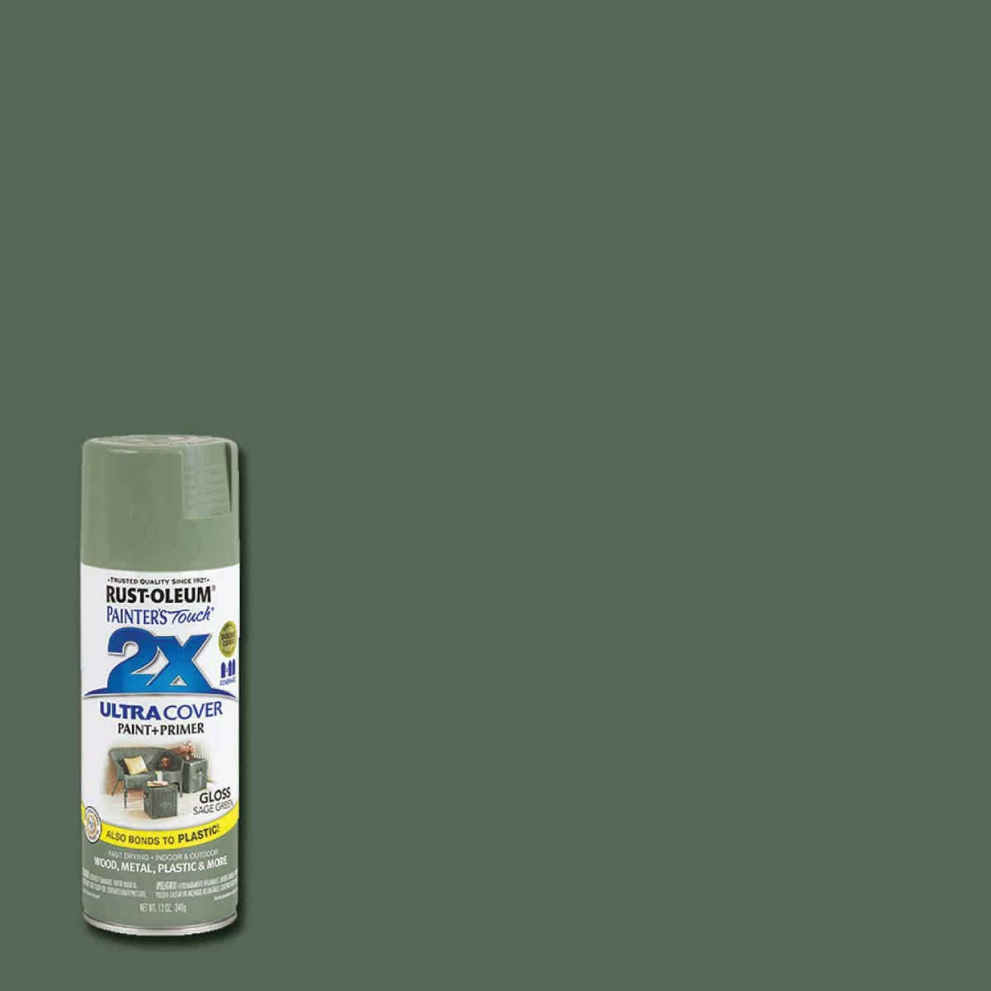 Cheapest 🎉 Rust-Oleum Painter's Touch 2X Ultra Cover 12 Oz. Gloss Paint + Primer Spray Paint, Sage Green 😀 3 Cheapest 🎉 Rust-Oleum Painter's Touch 2X Ultra Cover 12 Oz. Gloss Paint + Primer Spray Paint, Sage Green 😀