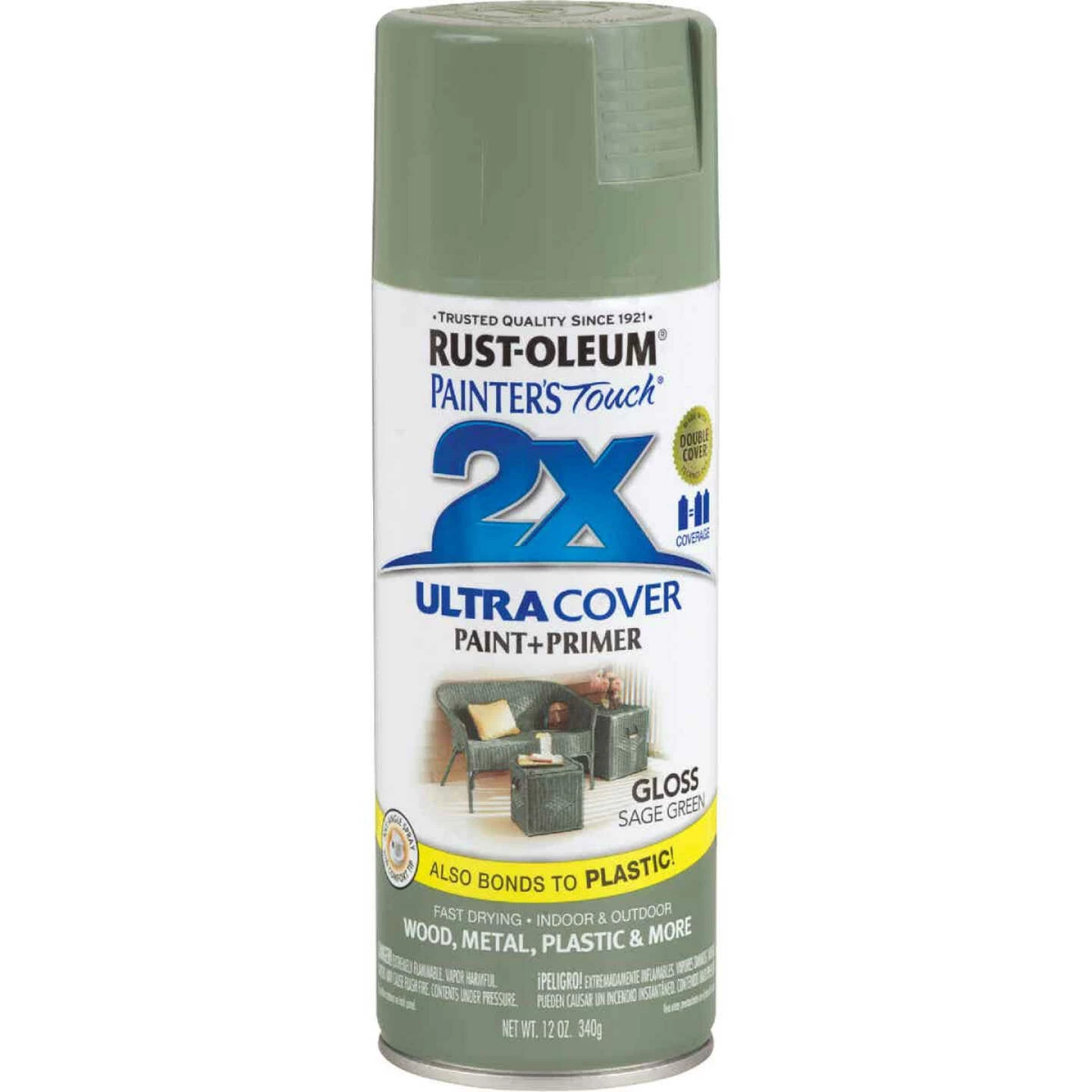 Cheapest 🎉 Rust-Oleum Painter's Touch 2X Ultra Cover 12 Oz. Gloss Paint + Primer Spray Paint, Sage Green 😀 4 Cheapest 🎉 Rust-Oleum Painter's Touch 2X Ultra Cover 12 Oz. Gloss Paint + Primer Spray Paint, Sage Green 😀 - Image 2