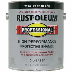 Cheap 👍 Rust-Oleum Flat VOC For SCAQMD Professional Enamel, Black, 1 Gal. 🌟