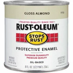 Hot Sale 🎉 Rust-Oleum Stops Rust Oil Based Gloss Protective Rust Control Enamel, Almond, 1/2 Pt. ⭐