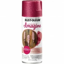 Outlet 🎁 Rust-Oleum Imagine Craft & Hobby 10.25 Oz. Intense Pink Glitter Spray Paint 🔔