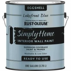 Best reviews of ✔️ Rust-Oleum Simply Home Eggshell Lakefront Blue Interior Wall Paint, Gallon 🥰